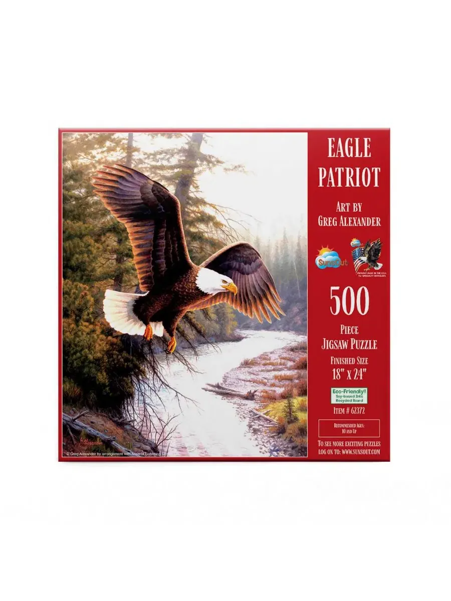 Пазл 500 деталей Eagle Patriot SunsOut — изображение 2 из 5, нет цвета