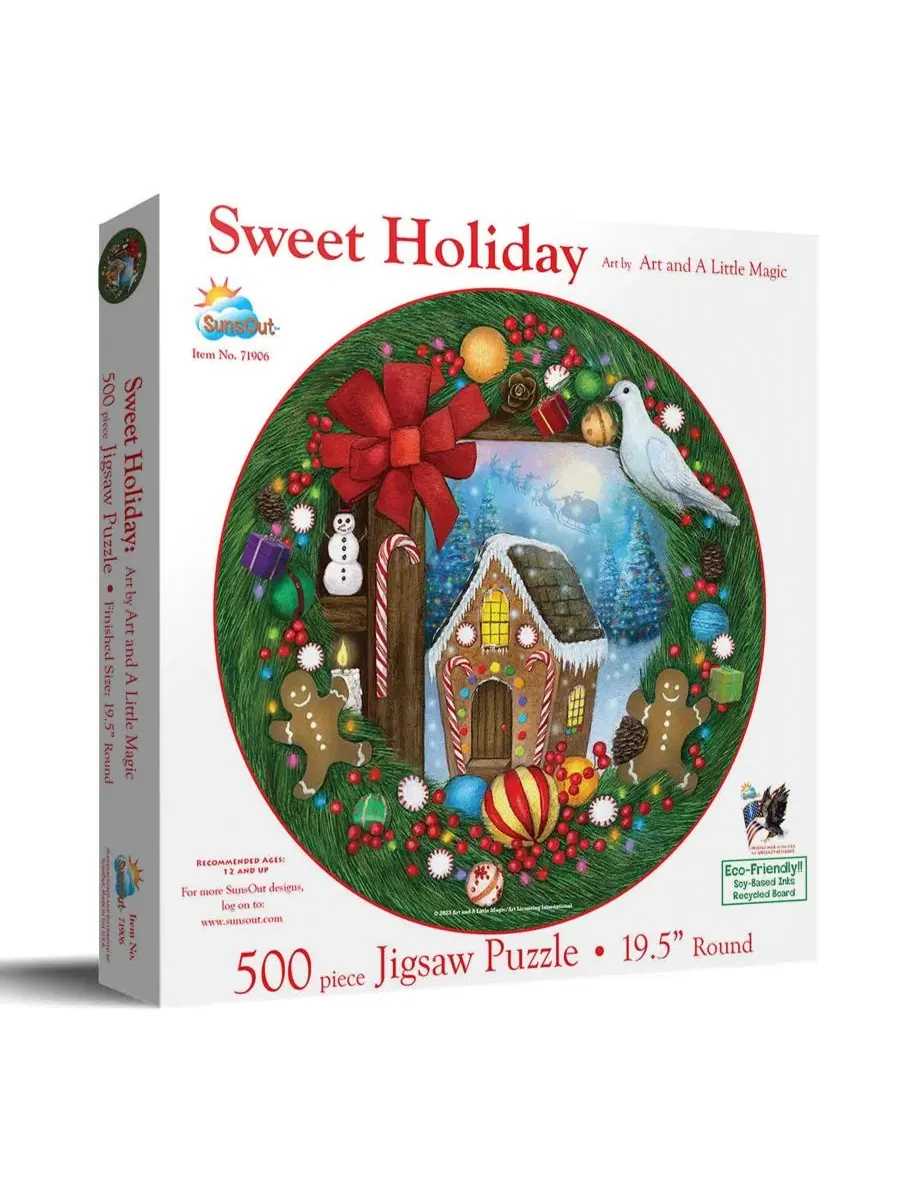 Круглый пазл Sweet Holiday из 500 деталей для взрослых Sunsout