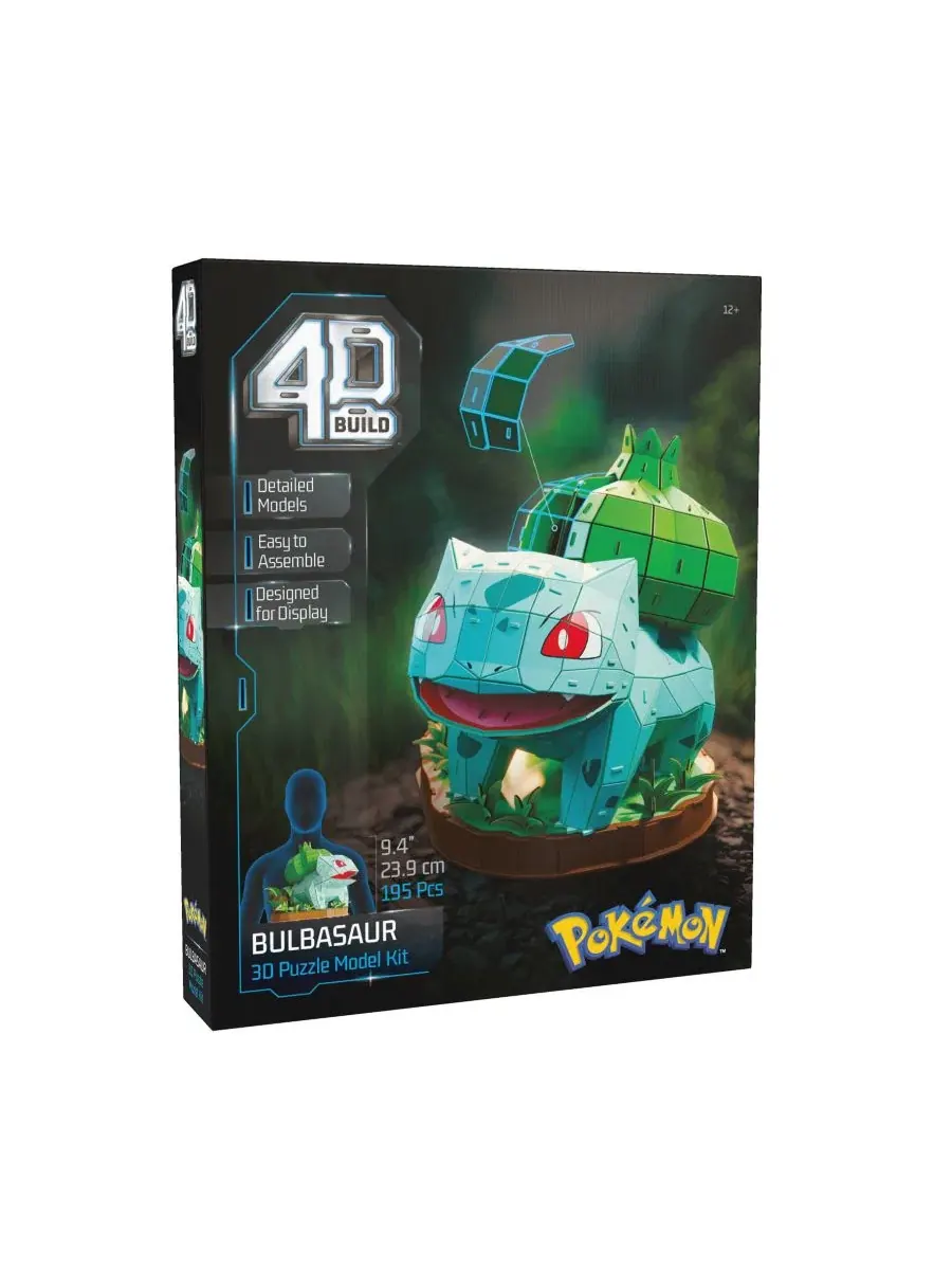 Набор для сборки 3D-модели покемона Бульбазавр из серии Kanto Starter Collection, 195 деталей — изображение 2 из 5, мульти
