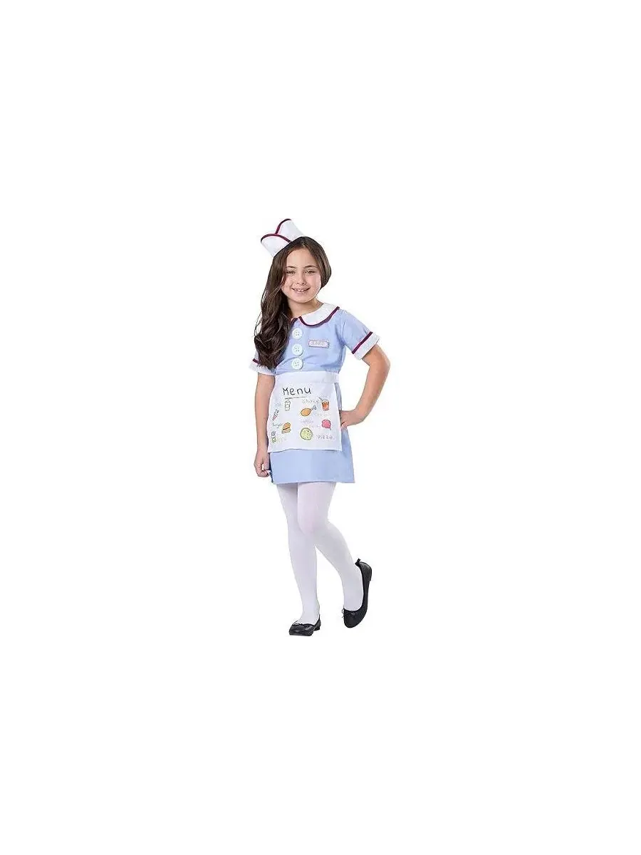 Детский костюм официантки из закусочной Dress Up America — изображение 4 из 4, синий