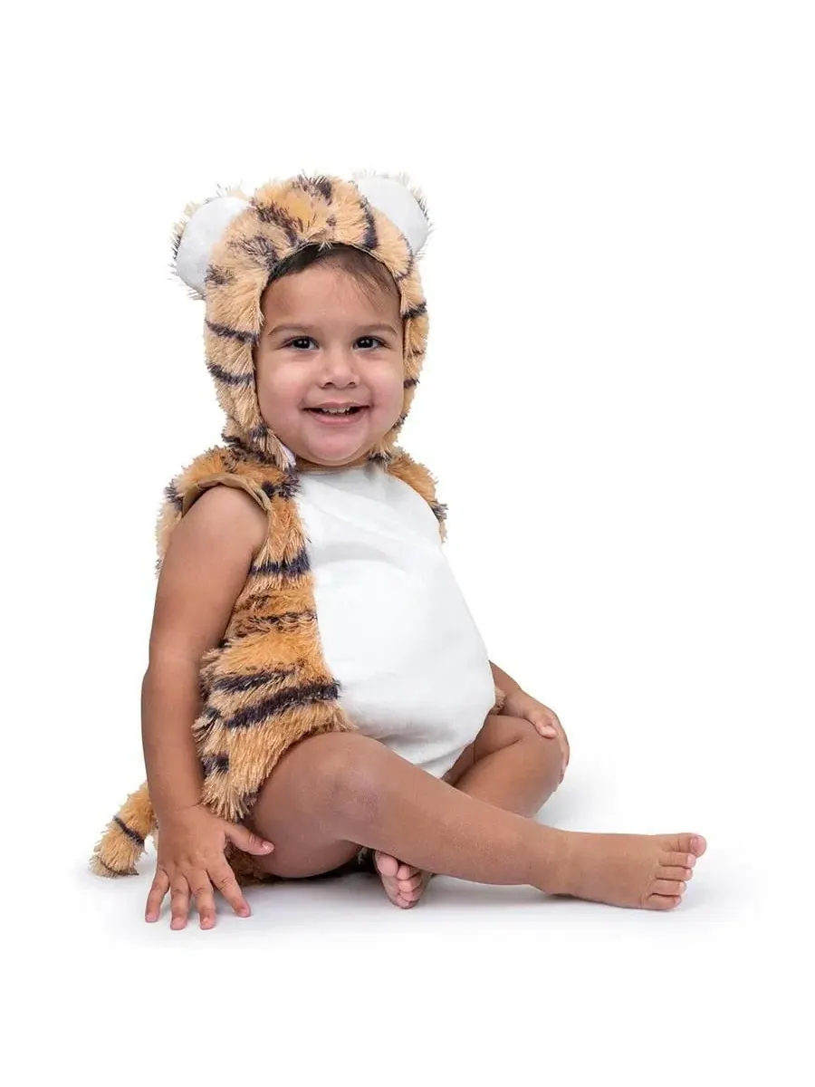 Детский костюм тигра с капюшоном, модель Tiger Romper & Hood Costume Dress Up America