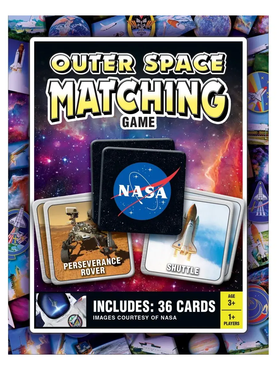Настольная игра на память Outer Space Matching Game MasterPieces, 18 пар карточек