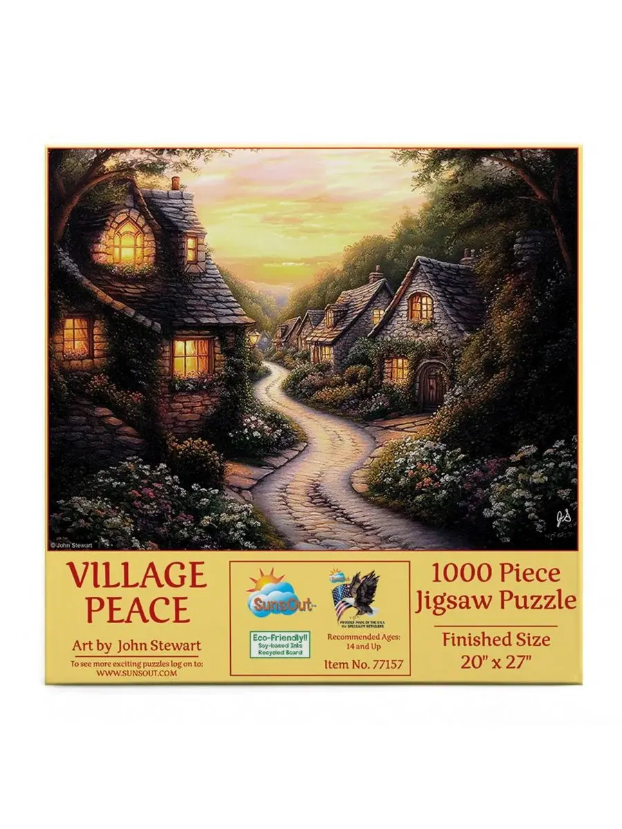 Пазл Village Peace из 1000 деталей для взрослых Sunsout — изображение 3 из 5, нет цвета