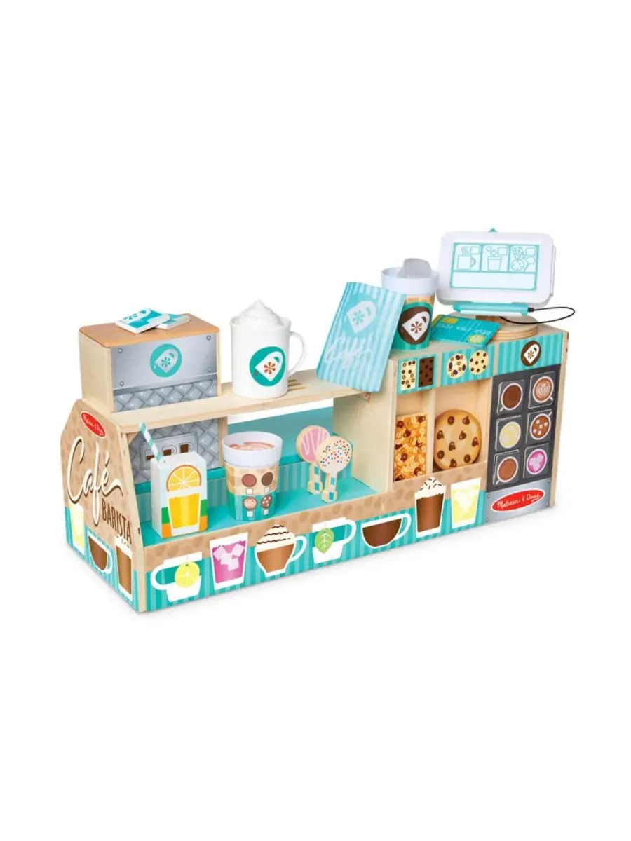 Игровой набор кофейни из дерева Melissa and Doug, 35 предметов — изображение 3 из 7, мульти