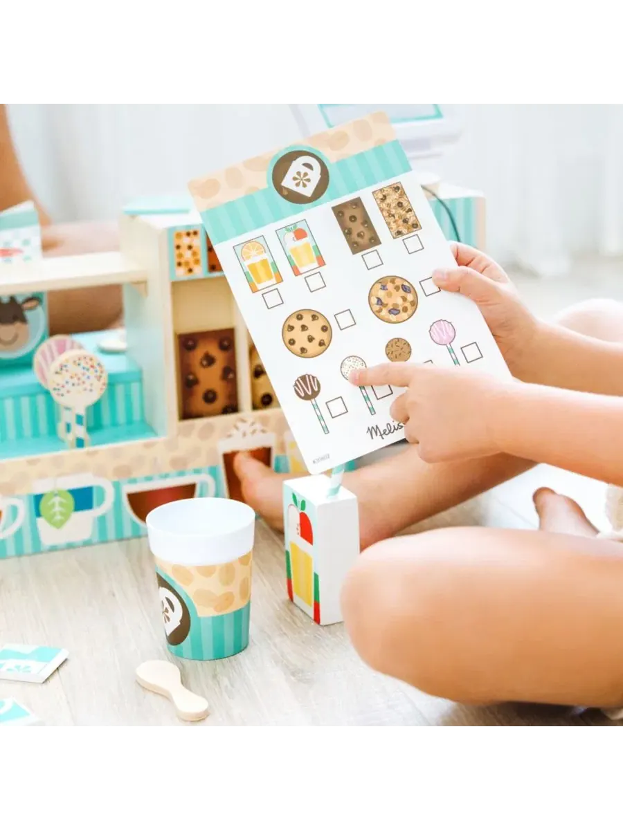 Игровой набор кофейни из дерева Melissa and Doug, 35 предметов — изображение 6 из 7, мульти