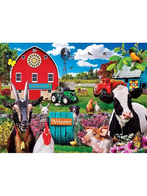 Шедевры зелёных акров - приветственный комитет, пазл EZ Grip из 300 деталей Masterpieces Puzzles — изображение 3 из 3, мульти