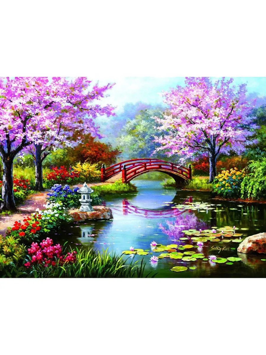 Пазл 300 элементов Japanese Garden in Bloom SunsOut — изображение 4 из 5, нет цвета