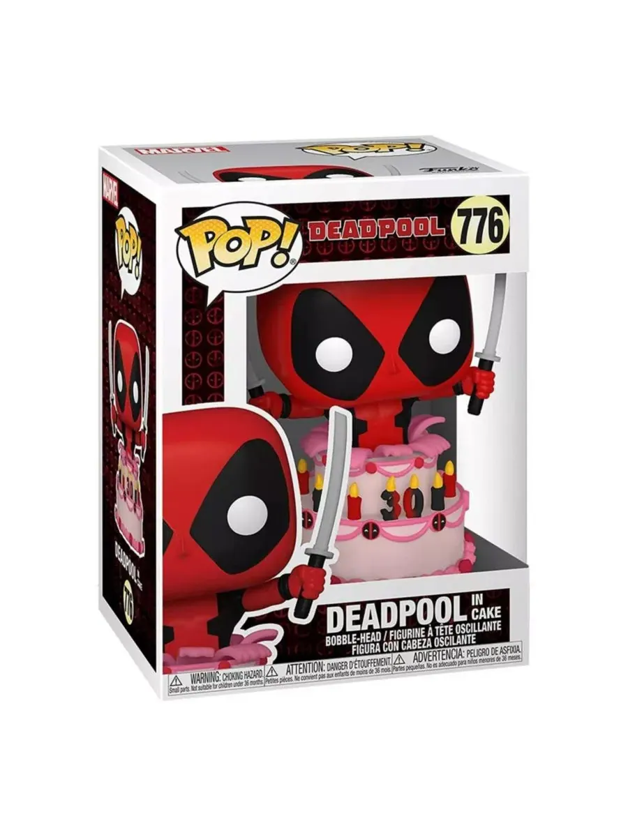 Фигурка Marvel POP, Дэдпул в торте Funko — изображение 3 из 3, нет цвета
