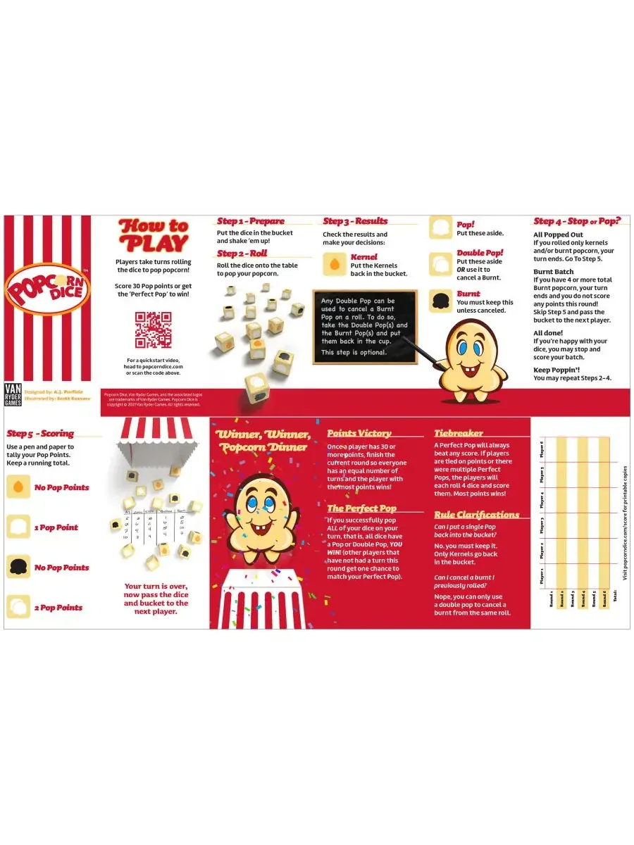 Настольная игра Popcorn Dice University Games — изображение 6 из 6, нет цвета