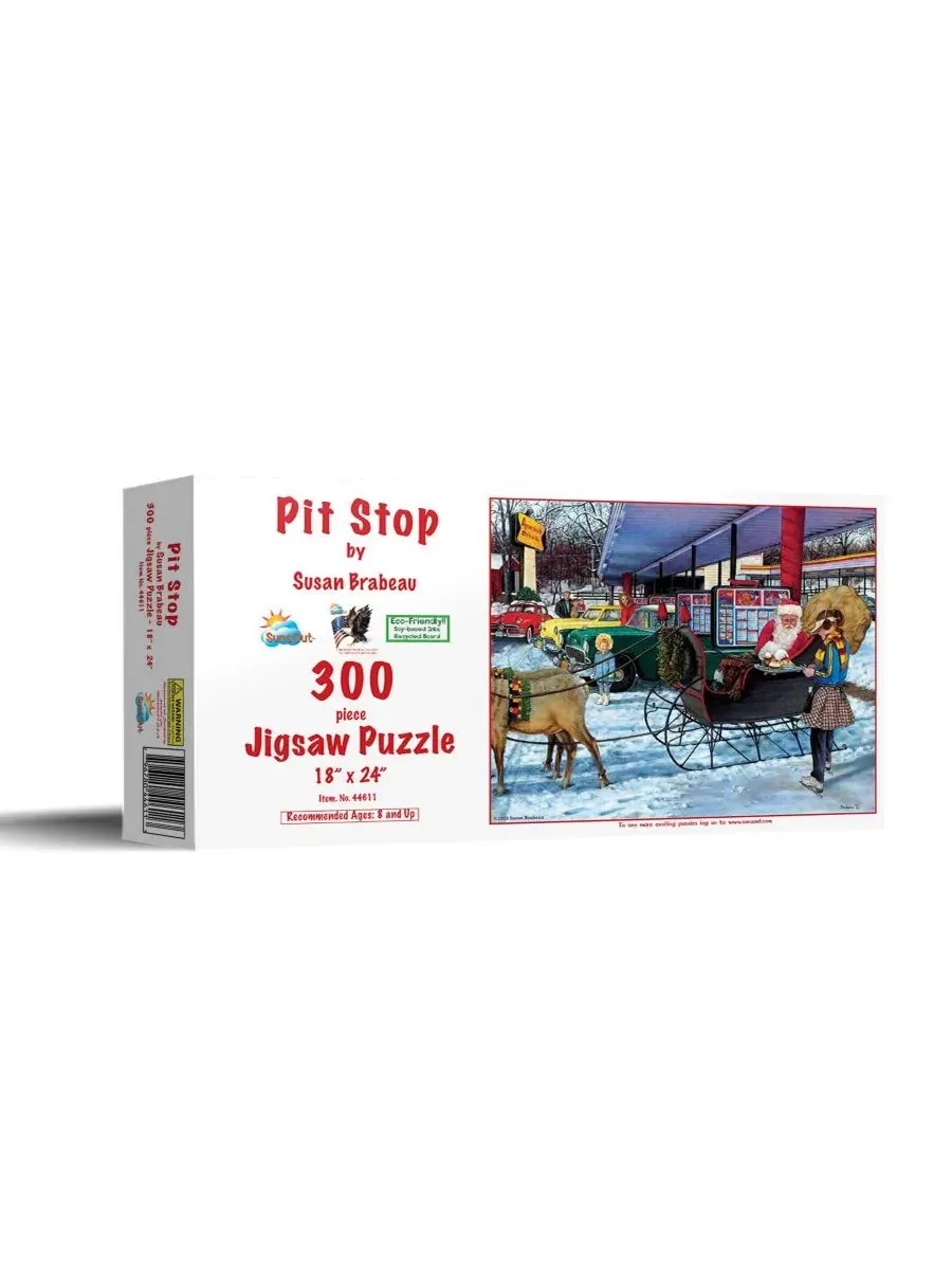 Пазл Pit Stop из 300 деталей для взрослых, рождественский Sunsout