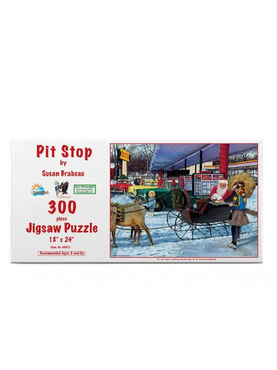 Пазл Pit Stop из 300 деталей для взрослых, рождественский Sunsout — изображение 2 из 4, нет цвета