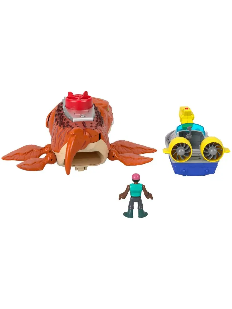 Игровой набор Fisher-Price Jurassic World Rebirth Aquachomp Chase Mosasaurus Dinosaur Toy Playset — изображение 6 из 6