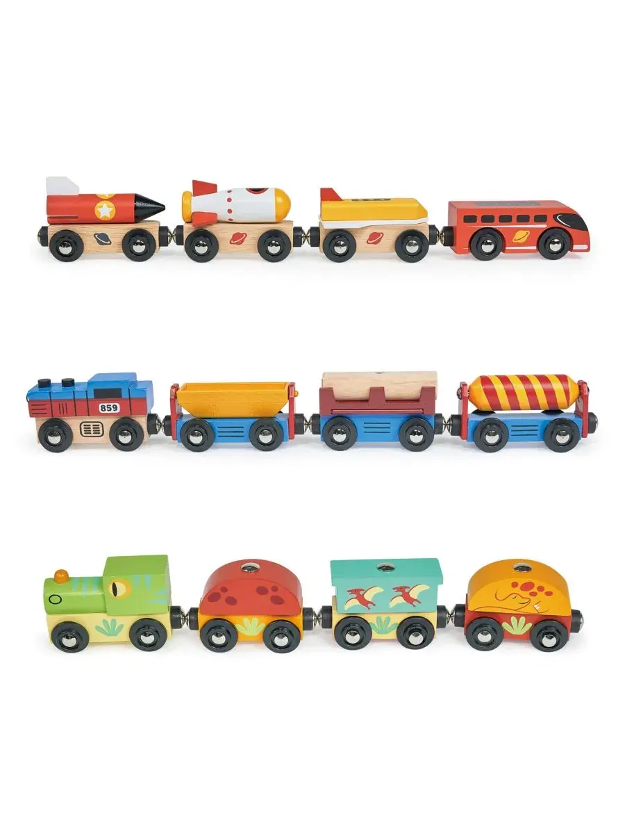 Набор «Приключенческие поезда» Mentari Toys — мульти