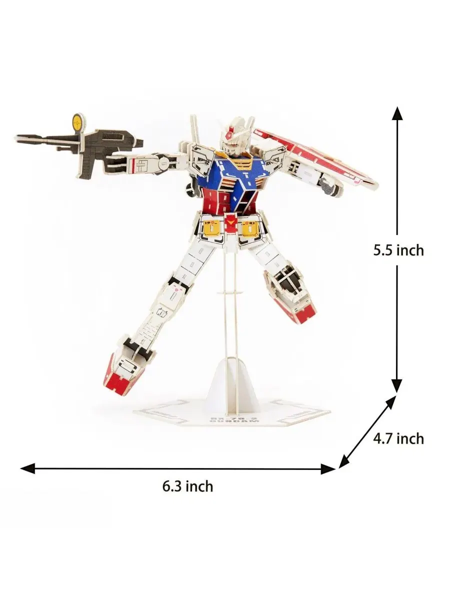 3D Пазл DIY: Мобильный костюм RX-78-2 Gundam si-gu-mi - 373 шт Flash Popup — изображение 4 из 5, нет цвета