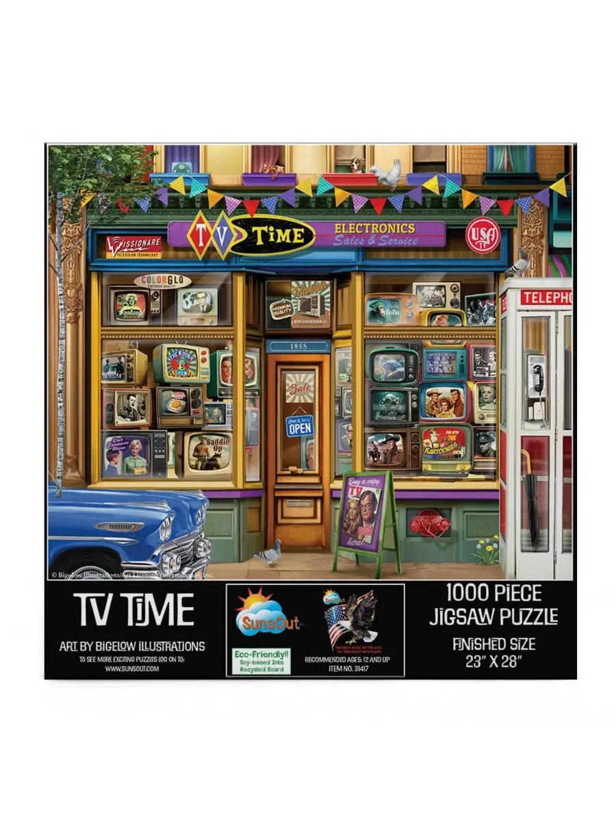Пазл TV Time из 1000 деталей для взрослых Sunsout — изображение 2 из 5, нет цвета