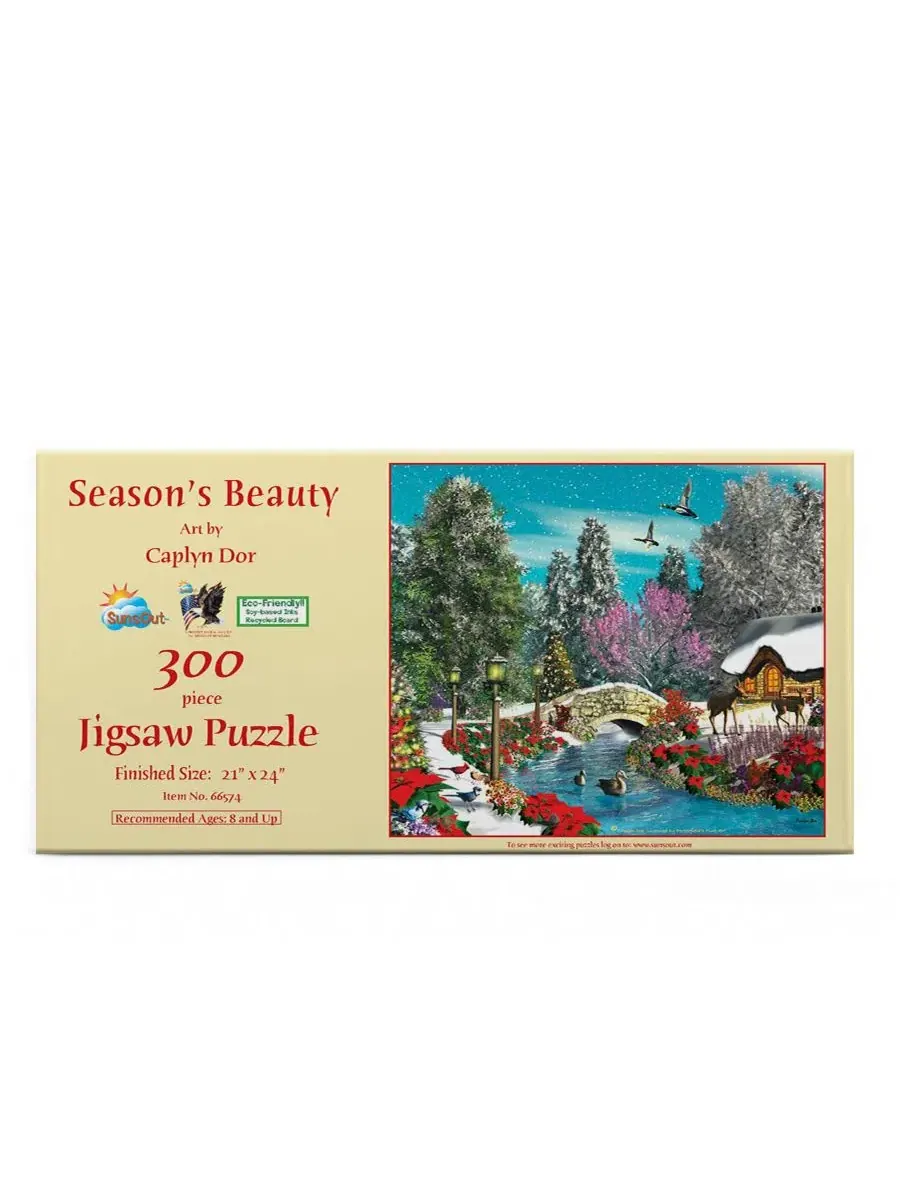 Пазл Season's Beauty из 300 деталей для взрослых, рождественский Sunsout — изображение 2 из 5, нет цвета