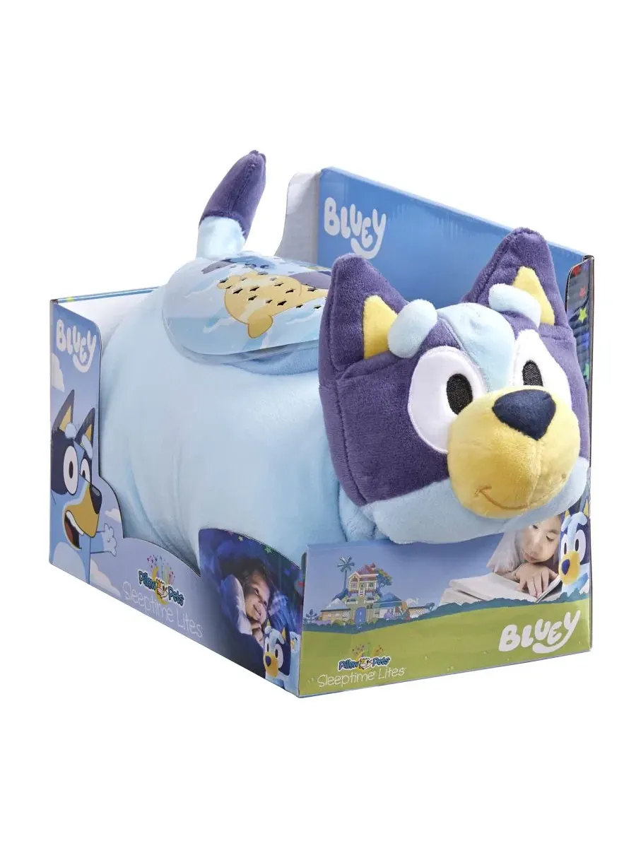 Мягкая игрушка-подушка Sox Bluey Sleep Time Lite Pillow Pets — изображение 3 из 3, синий
