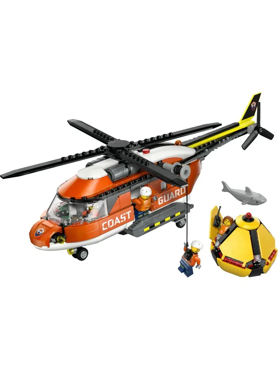Игрушечный вертолет береговой охраны LEGO City 60503, 551 деталь