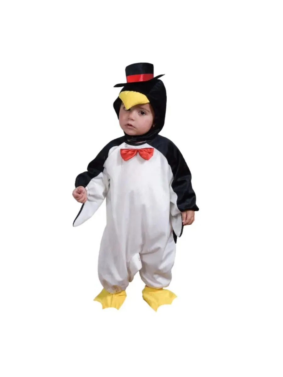 Детский костюм пингвина с капюшоном, модель Penguin Hooded Romper Costume Dress Up America