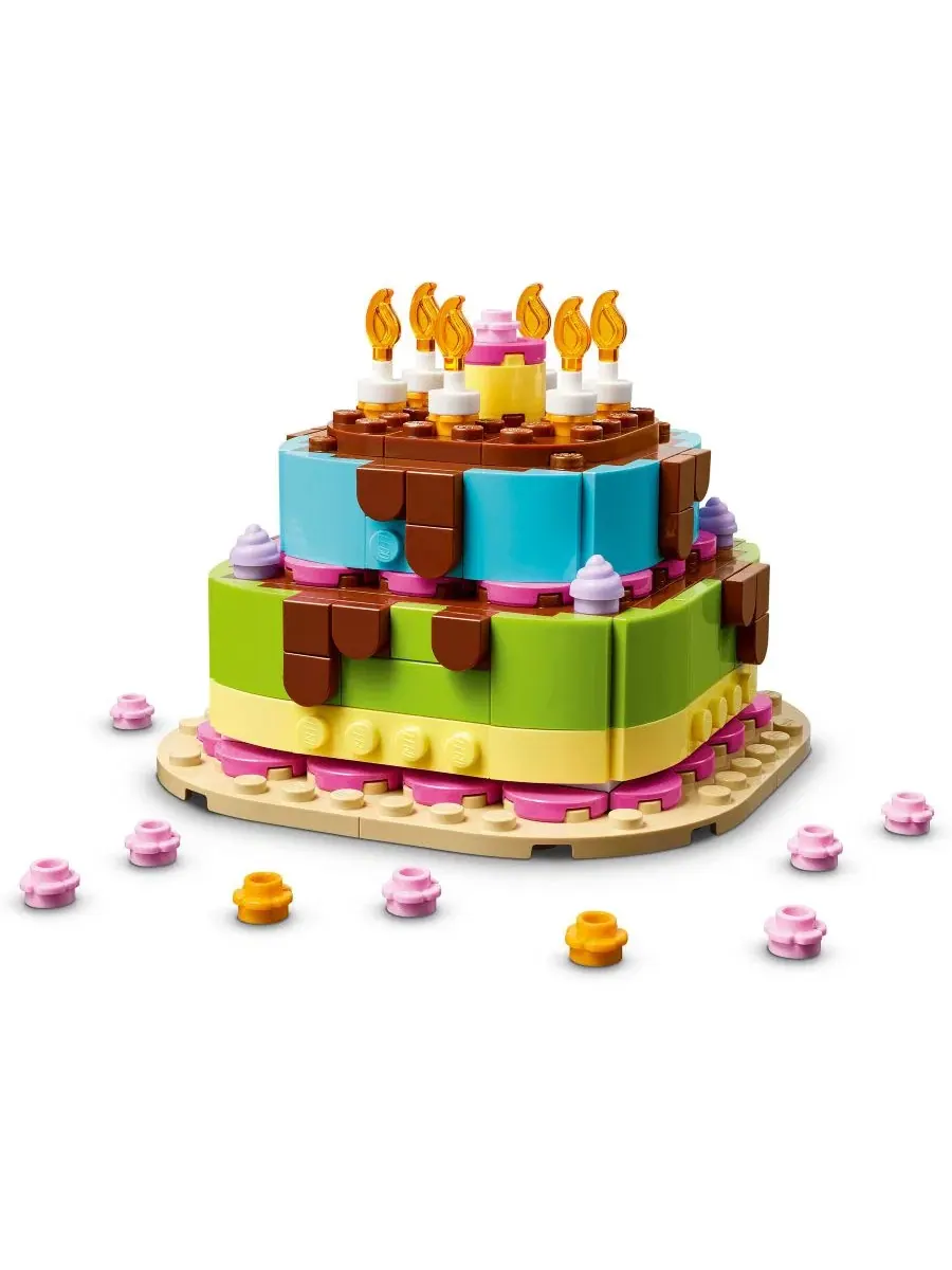 Конструктор LEGO Birthday Party Cake 40815, 219 деталей, для детей от 7 лет — изображение 3 из 6, нет цвета
