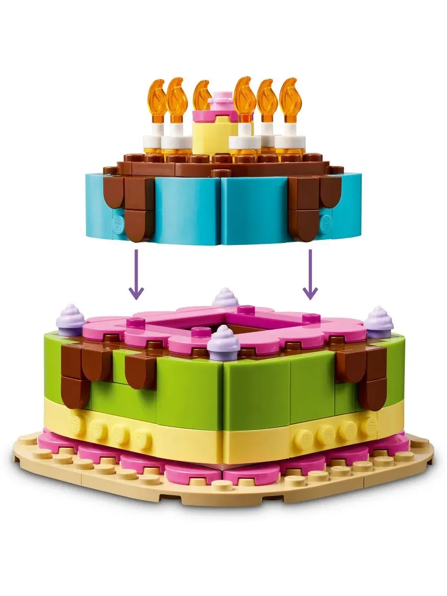 Конструктор LEGO Birthday Party Cake 40815, 219 деталей, для детей от 7 лет — изображение 4 из 6, нет цвета