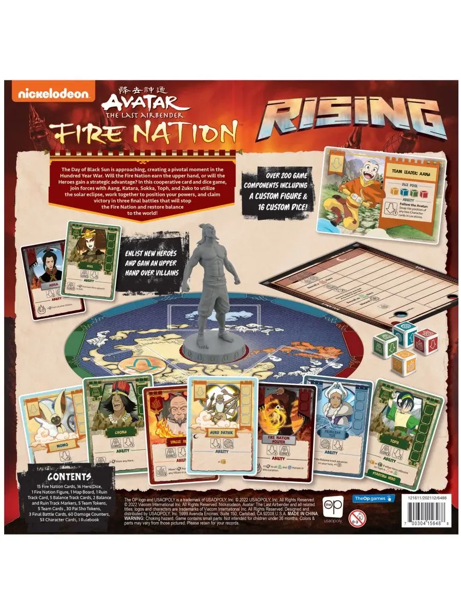 Настольная игра Avatar: The Last Airbender Fire Nation Rising USAopoly — изображение 3 из 7, нет цвета