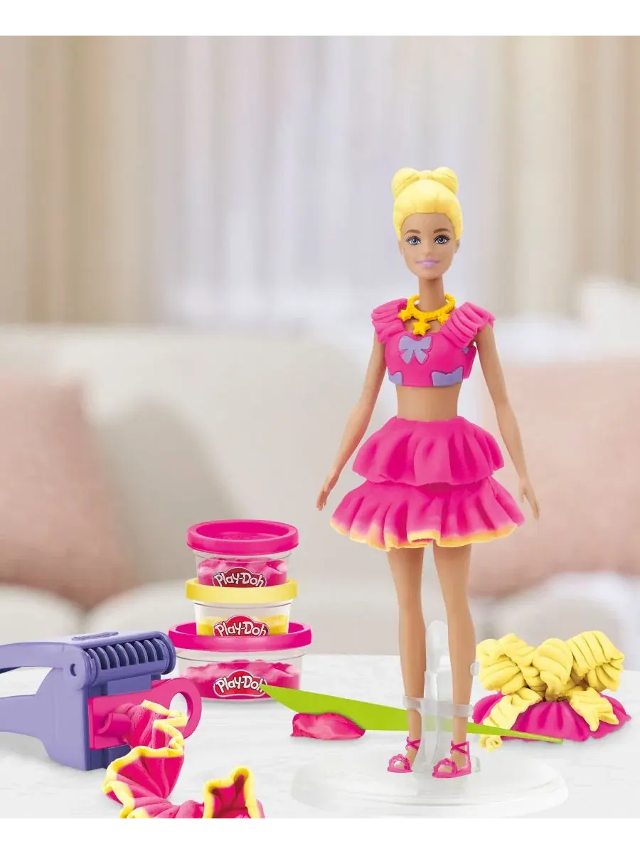 Набор Барби с оборками и бантиками Play-Doh — изображение 3 из 5, нет цвета