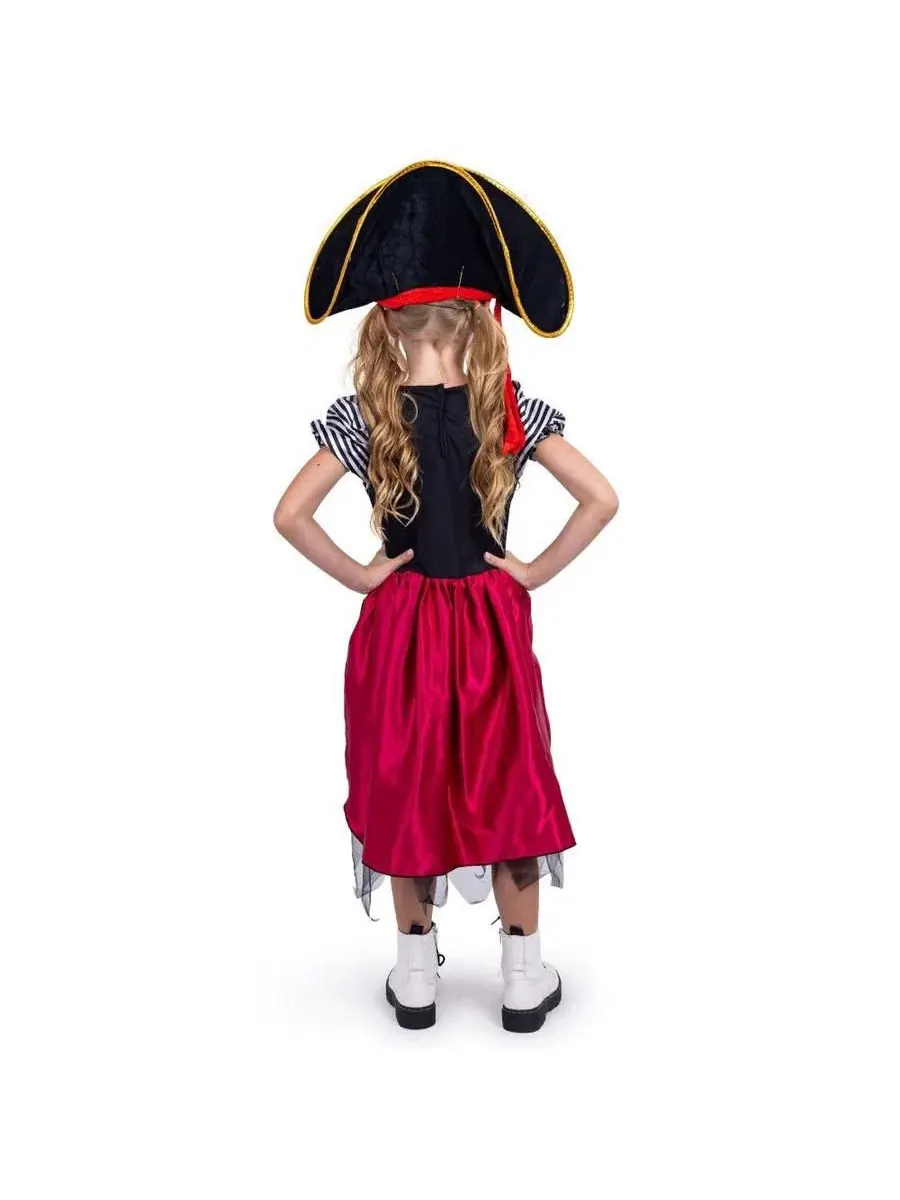Костюм пиратки для девочек (детский) Dress Up America — изображение 2 из 3, черный