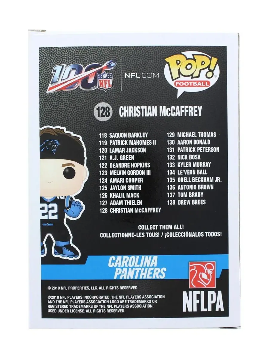 Фигурка Funko POP Carolina Panthers из НФЛ, Кристиан Маккафри — изображение 2 из 3, нет цвета
