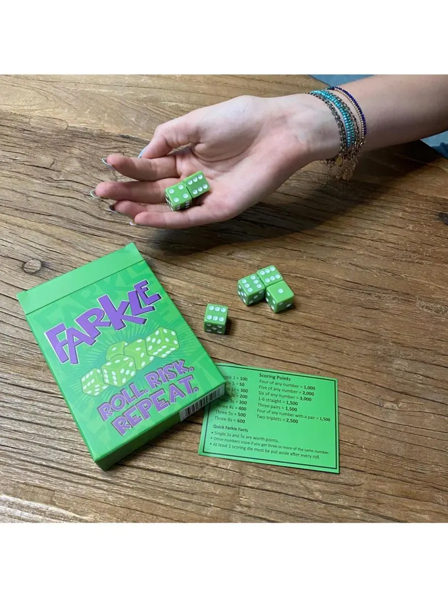 Игра в кости Фаркл Tdc Games — изображение 4 из 8, зеленый