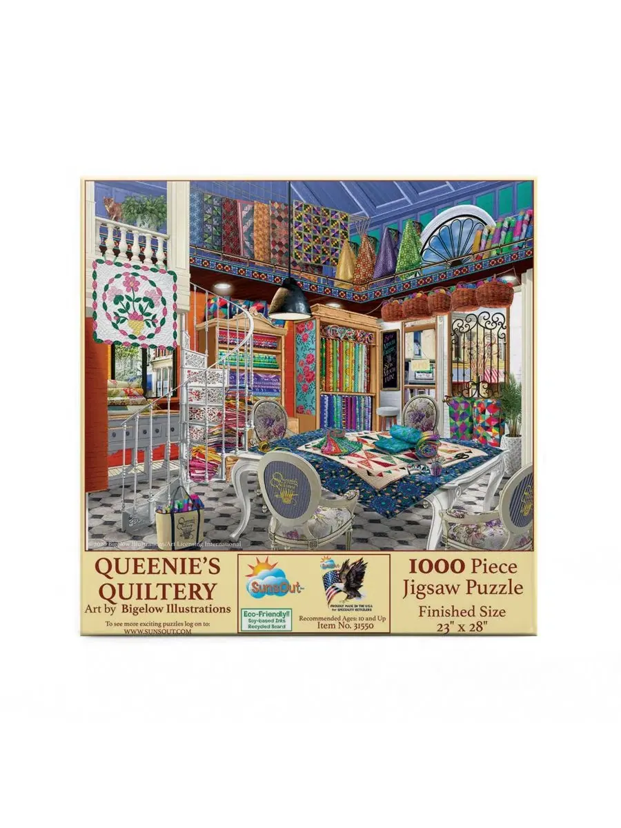 Пазл Queenie's Quiltery из 1000 деталей для взрослых Sunsout — изображение 3 из 5, нет цвета