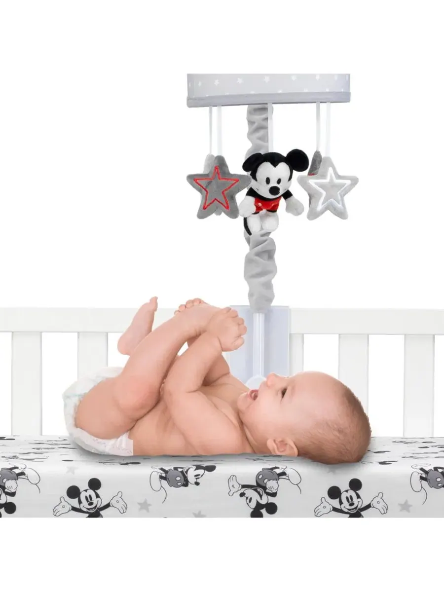 Музыкальный мобиль для детской кроватки Disney Baby "Lambs and Ivy" с Микки Маусом - серый Lambs & — изображение 6 из 6