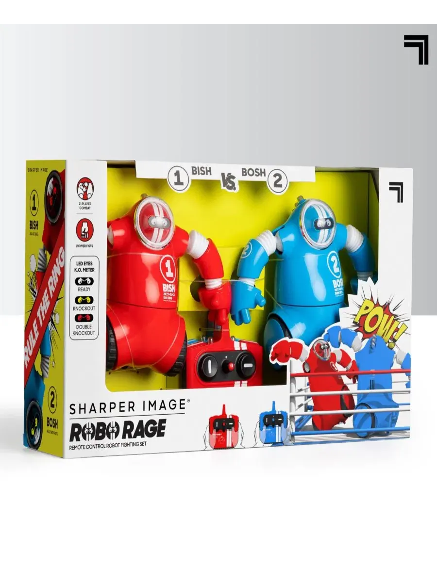 Набор для боев роботов Robo Rage с дистанционным управлением для двух игроков Sharper Image — изображение 3 из 12, синий