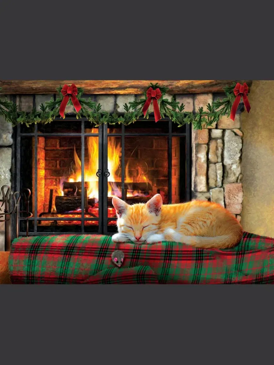 Пазл 500 деталей «Fireside Snooze» SunsOut, 45×61 см