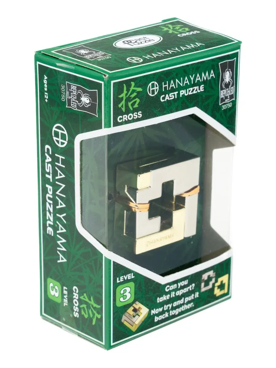 Головоломка Bepuzzled Hanayama, уровень 3, крестик University Games — мульти