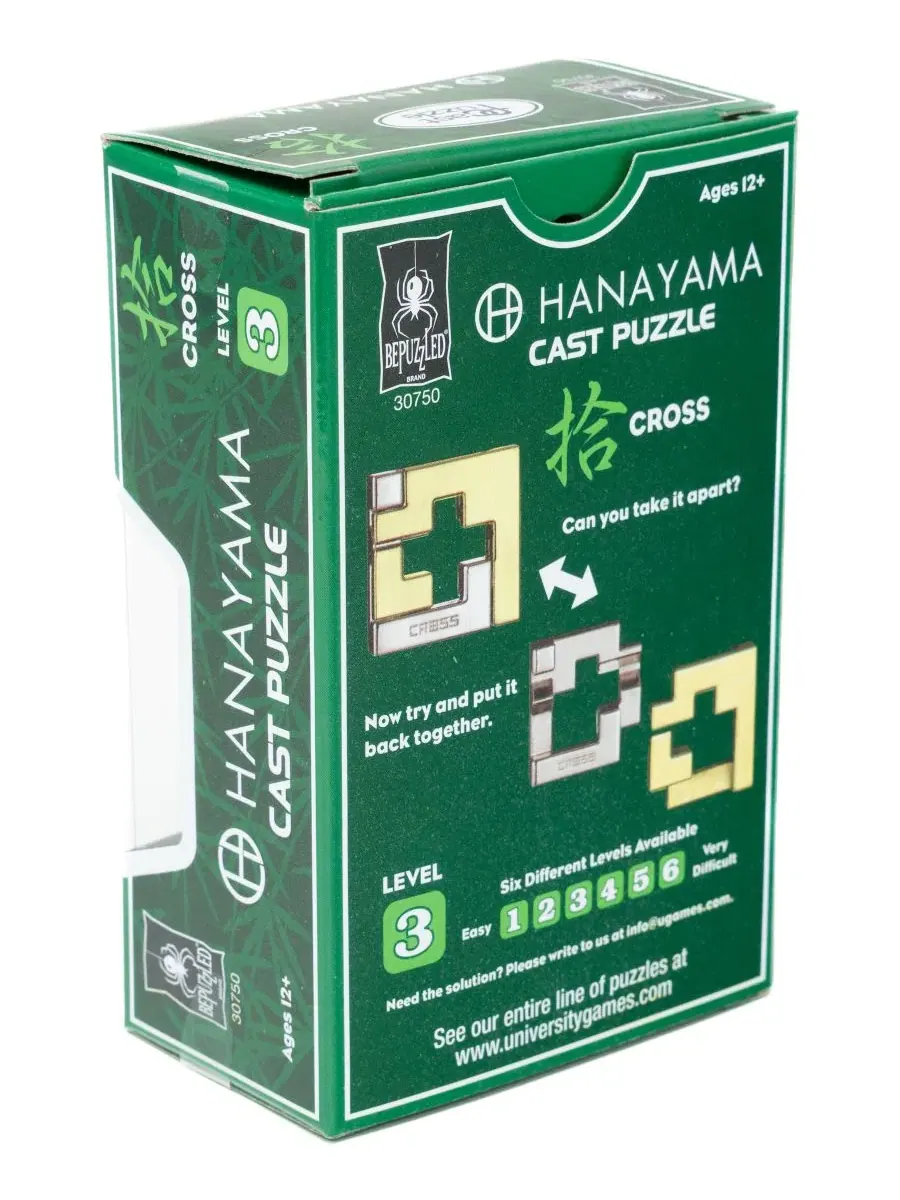 Головоломка Bepuzzled Hanayama, уровень 3, крестик University Games — изображение 2 из 3, нет цвета