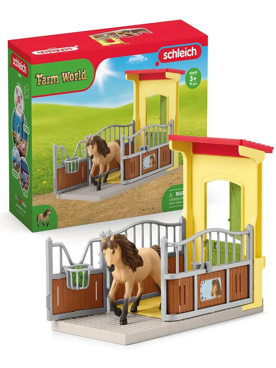 Набор «Фермерский мир: пони в коробке с исландским жеребцом-пони» Schleich — изображение 5 из 5, мульти