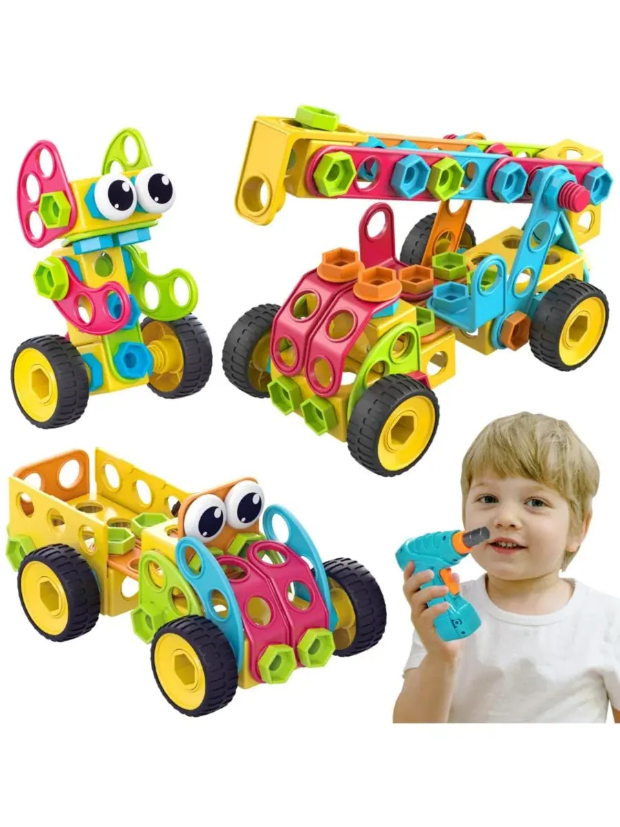 Конструктор 3D-блоков STEM Contixo ST3 Mega Mechanic, 223 детали — мульти