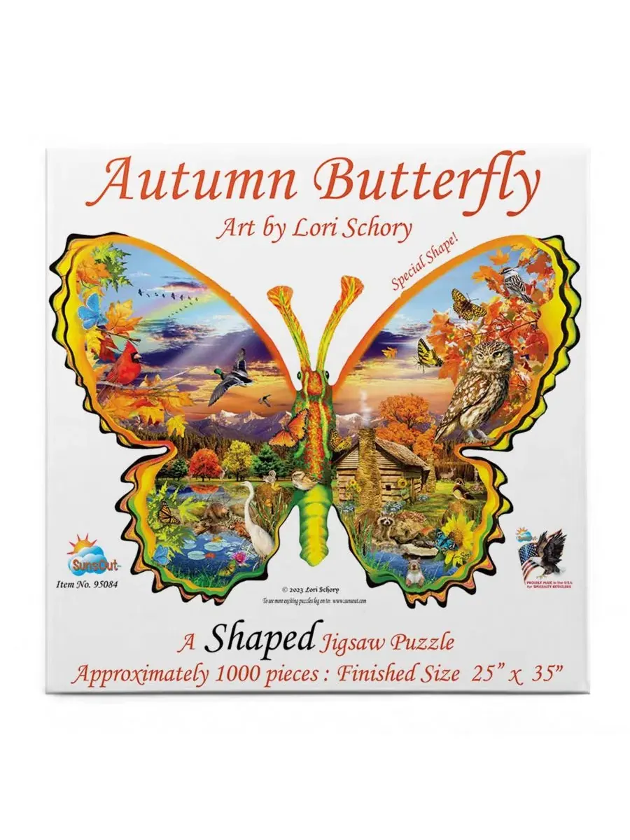 Пазл 1000 элементов «Autumn Butterfly» SunsOut — изображение 2 из 5, нет цвета