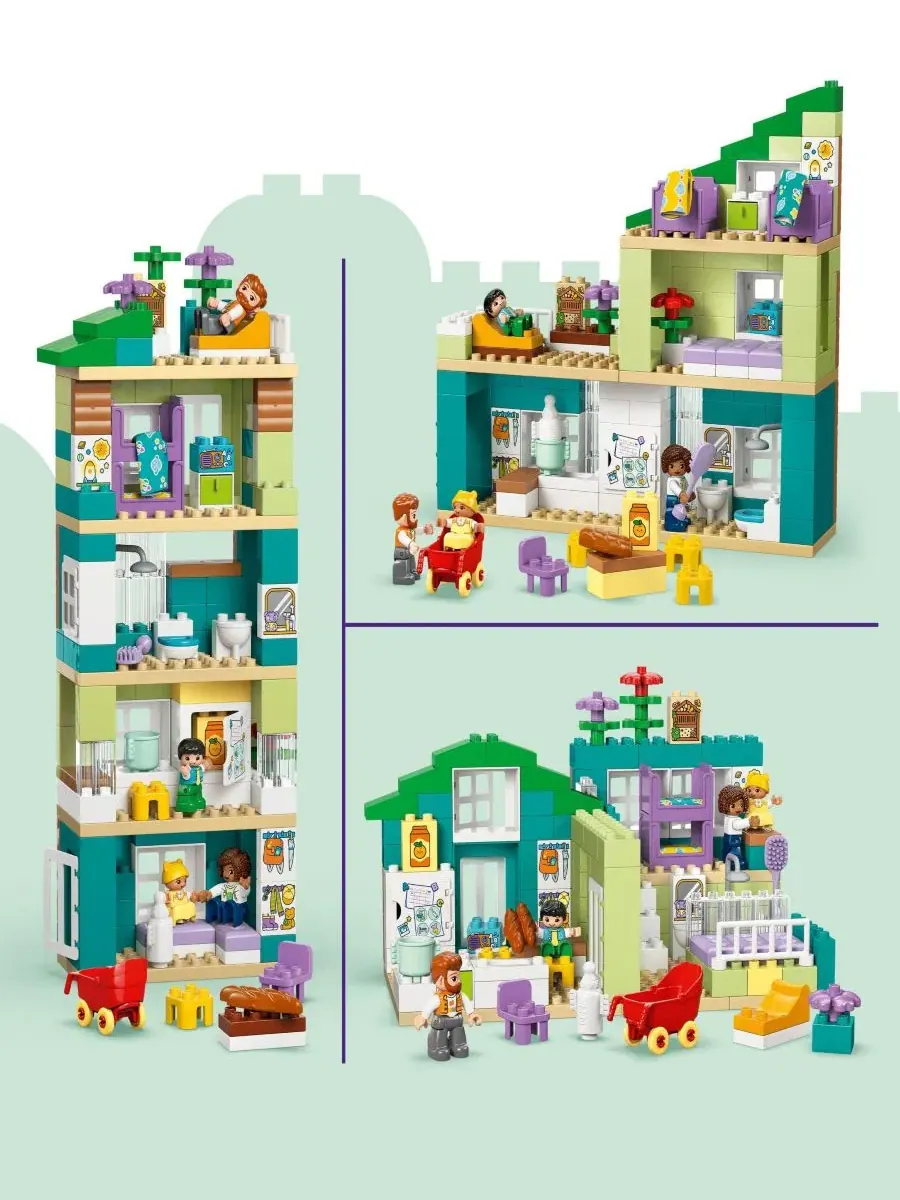 Набор для сборки «Современный семейный дом 3 в 1» от DUPLO Town, 166 деталей Lego — изображение 5 из 6, нет цвета