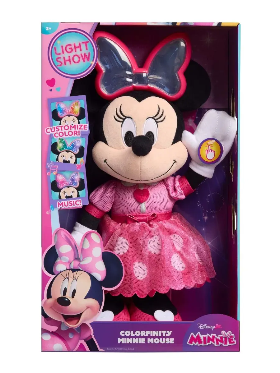 Мягкая игрушка Disney Jr. Minnie Mouse Colorfinity — изображение 2 из 13, нет цвета