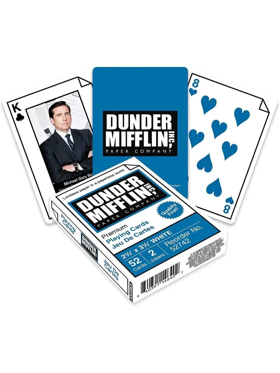 Игральные карты Dunder Mifflin из сериала «Офис», Колода из 52 карт + 2 джокера Nmr Distribution