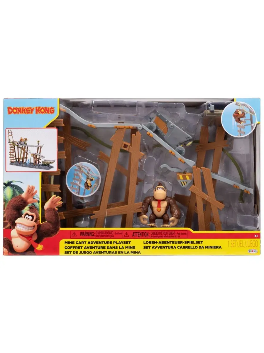 Игровой набор Donkey Kong Mine Cart Adventure, 2 предмета SUPER MARIO — изображение 3 из 3, нет цвета