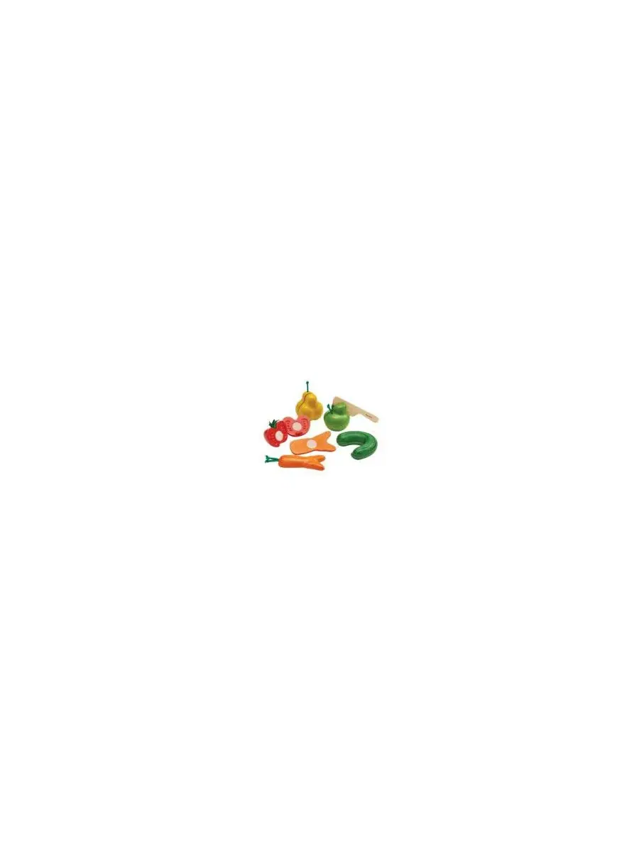 Набор игрушечных фруктов и овощей Wonky Fruits & Vegetables PlanToys — мульти