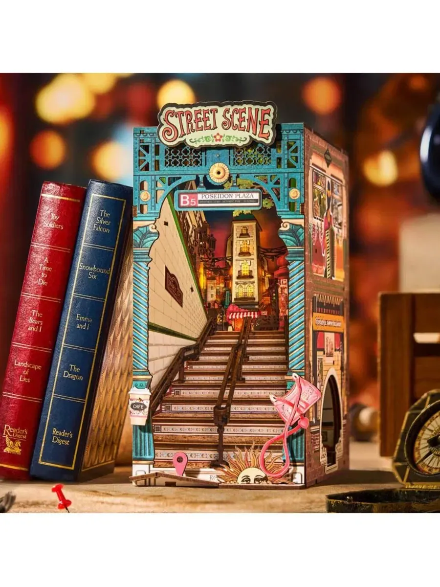 Набор для самостоятельной сборки 3D-книжного уголка: уличная сцена, 196 деталей Flash Popup — изображение 4 из 5, нет цвета