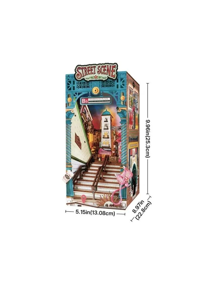 Набор для самостоятельной сборки 3D-книжного уголка: уличная сцена, 196 деталей Flash Popup — изображение 5 из 5, нет цвета