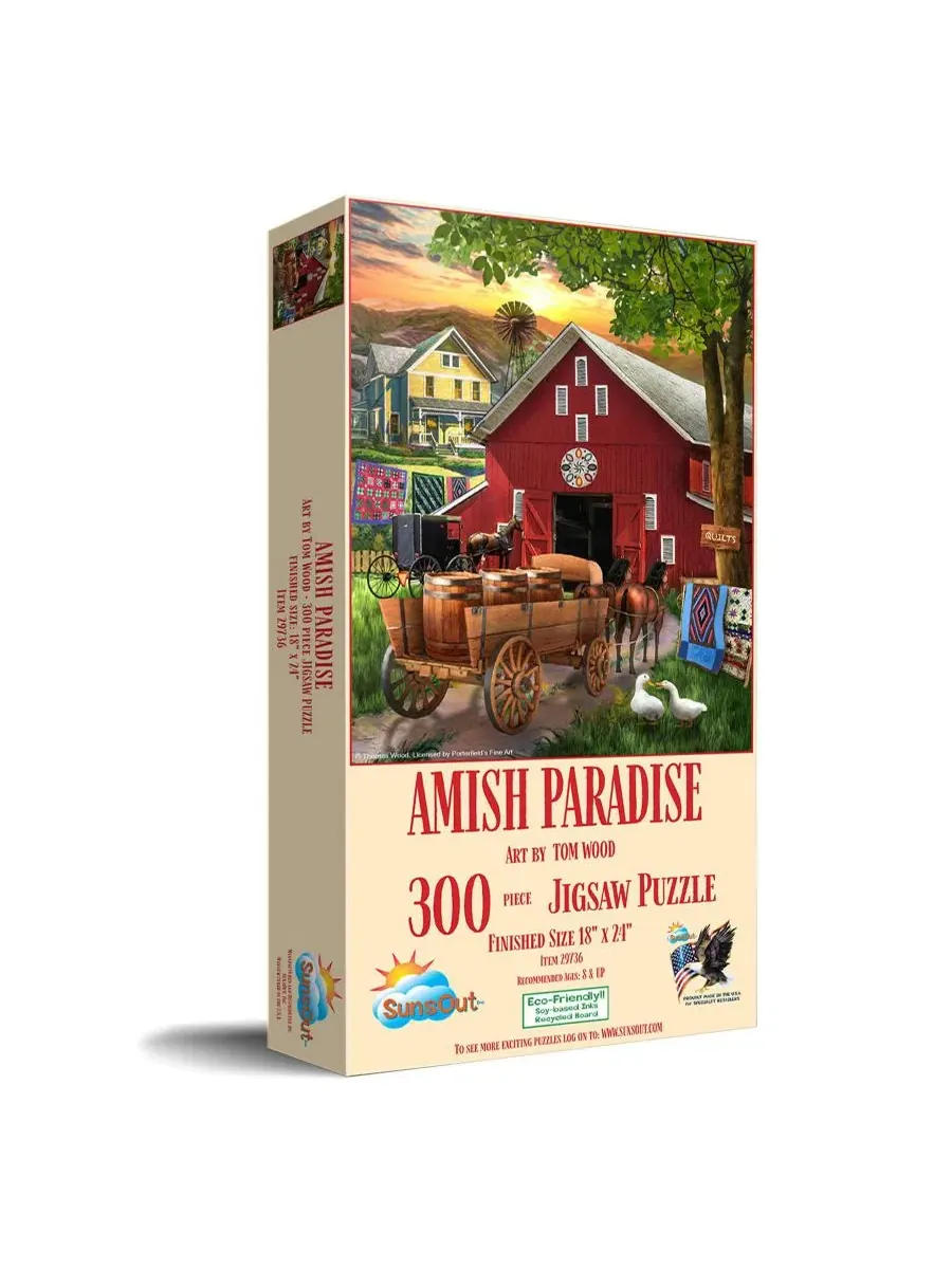 Пазл 300 деталей Amish Paradise SunsOut, 46 x 61 см
