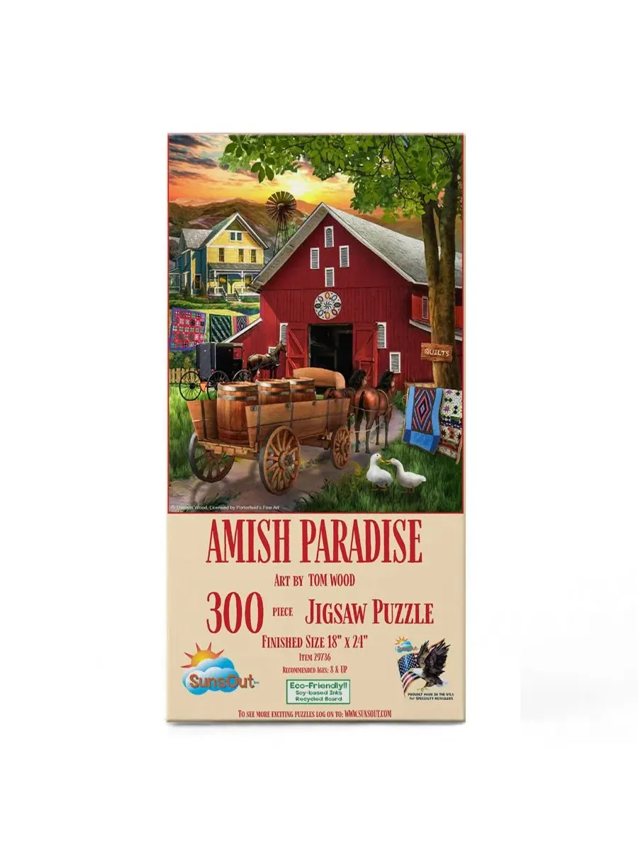 Пазл 300 деталей Amish Paradise SunsOut, 46 x 61 см — изображение 2 из 5, нет цвета
