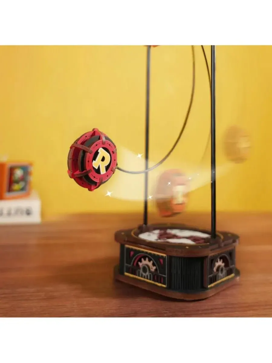 Деревянная 3D-модель-пазл на тему самолетов, игрушка-маятник для детей и взрослых, красная, 14 см — изображение 4 из 4