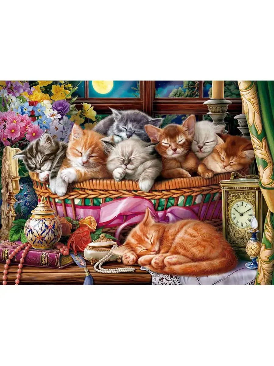 Пазл «Ночные котята» (500 деталей) для взрослых Sunsout — изображение 3 из 5, нет цвета